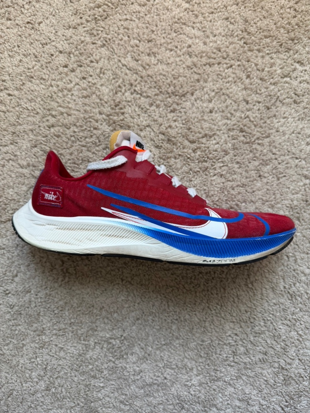 Nike Air Zoom Pegasus 37 Premium Mens 10.5 Gym Red Game Royal BRS CQ9908-600